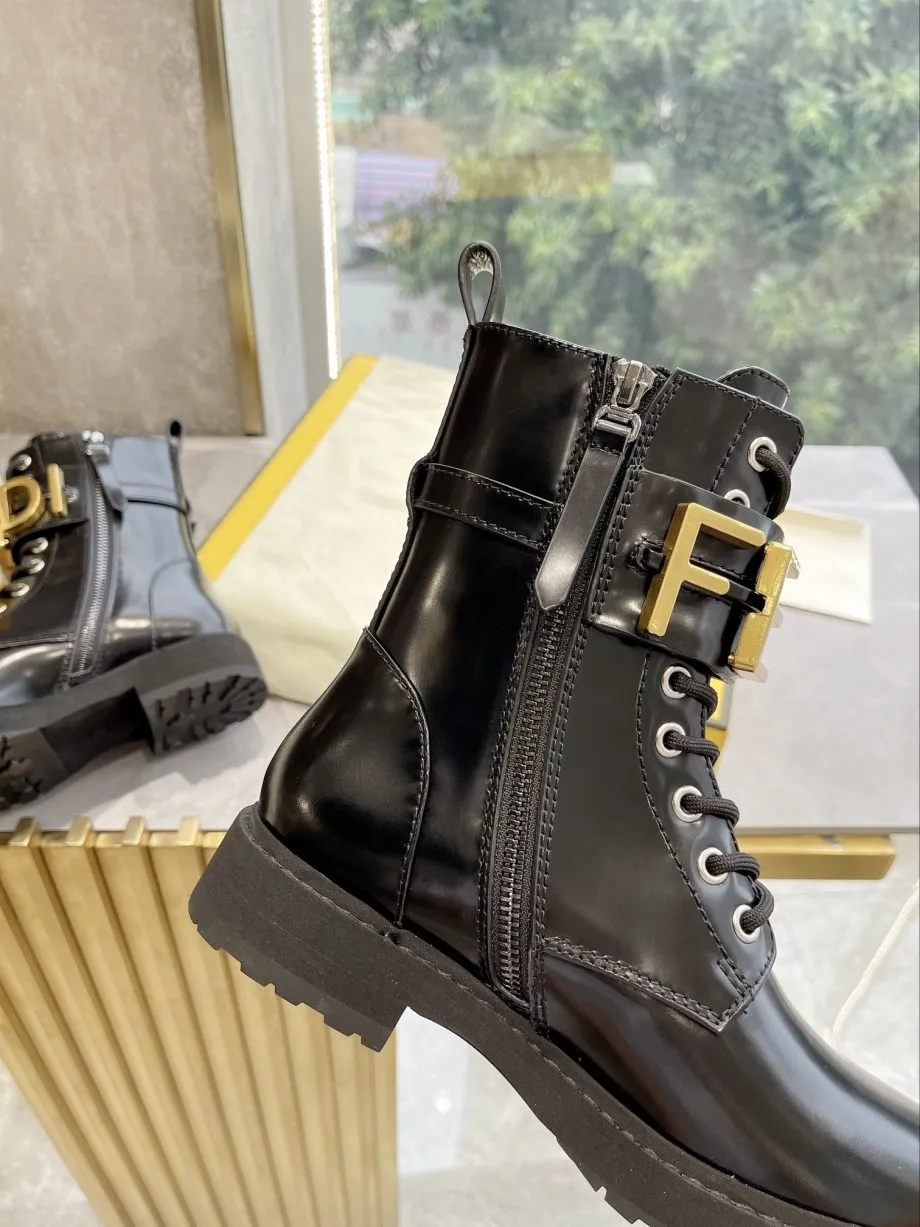 FD Fenigraphy Biker Boots Light Black For Women