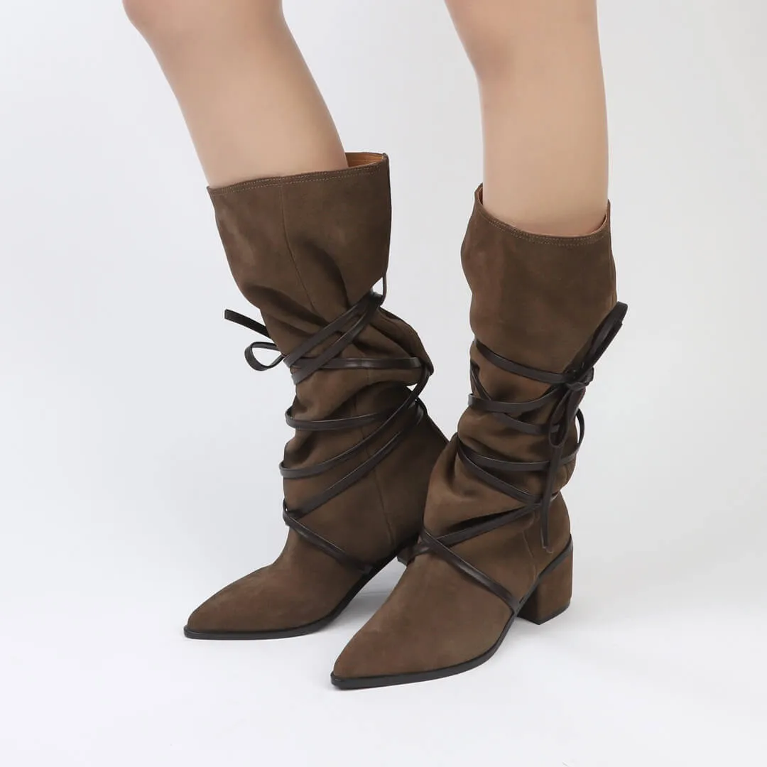 OJA - lace up knee boot